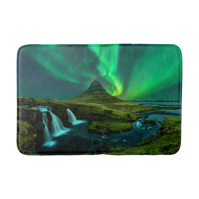 Waterfalls | Kirkjufellfoss Waterfall, Iceland Bath Mat (Front)