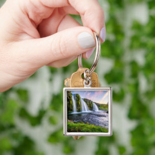 Waterfalls Kirkjufellsfoss, Iceland Key Ring