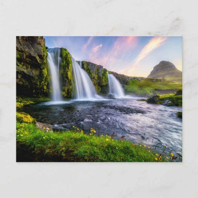 Waterfalls | Kirkjufellsfoss, Iceland Postcard (Front)