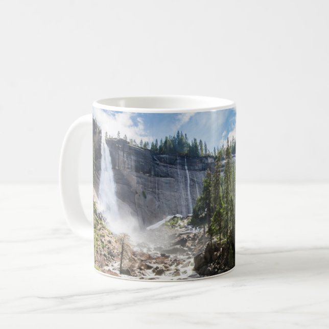 Waterfalls | Nevada Fall, Yosemite, CA Coffee Mug (Front Left)