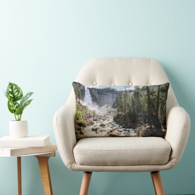 Waterfalls | Nevada Fall, Yosemite, CA Lumbar Cushion (Chair)