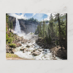 Waterfalls Nevada Fall, Yosemite, CA Postcard