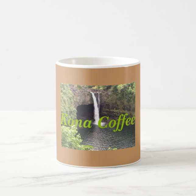 Waterfalls of Kona, Kona Coffee Coffee Mug (Center)