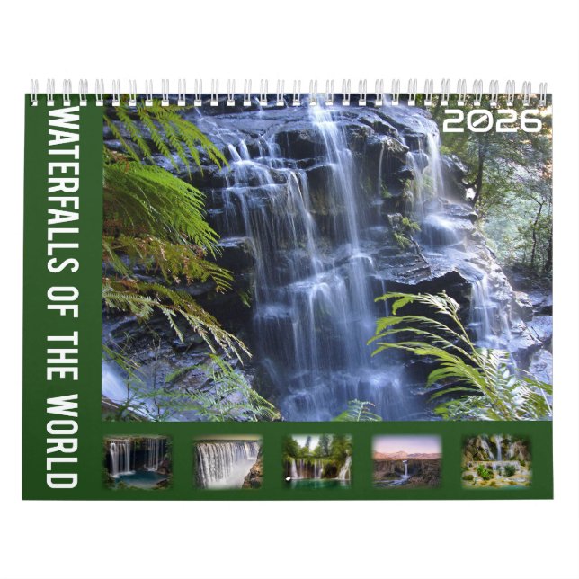 Waterfalls Of The World 2026 Calendar (Cover)