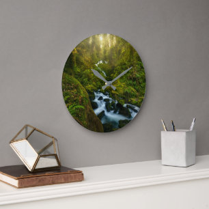 Waterfalls Olympic National Park, Washington Large Clock