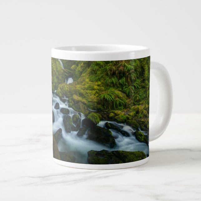 Waterfalls | Olympic National Park, Washington Large Coffee Mug (Front Right)