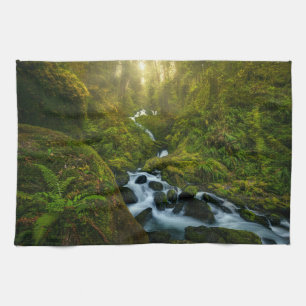 Waterfalls Olympic National Park, Washington Tea Towel