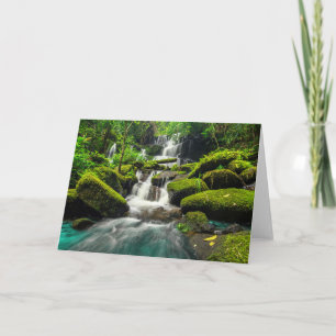 Waterfalls Phu Tub Berk Mountain, Thailand Card