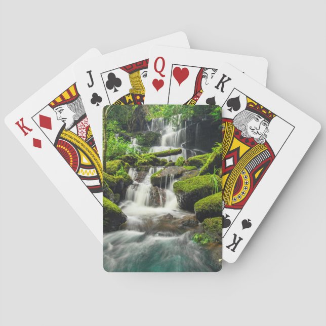 Waterfalls | Phu Tub Berk Mountain, Thailand Playing Cards (Back)
