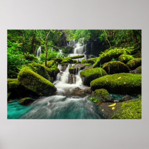Waterfalls   Phu Tub Berk Mountain, Thailand Poster