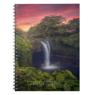 Waterfalls   Rainbow Falls, Hilo, Hawaii Notebook