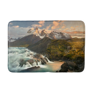 Waterfalls Salto Grade Waterfall Patagonia Chile Bath Mat