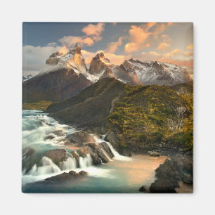 Waterfalls Salto Grade Waterfall Patagonia Chile Magnet