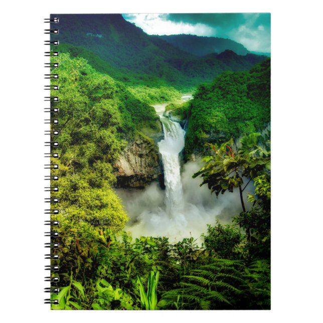 Waterfalls | San Rafael Falls, Ecuador Notebook (Front)