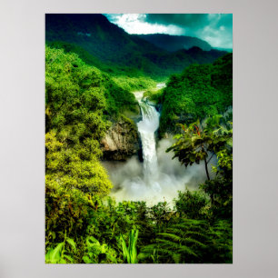 Waterfalls   San Rafael Falls, Ecuador Poster