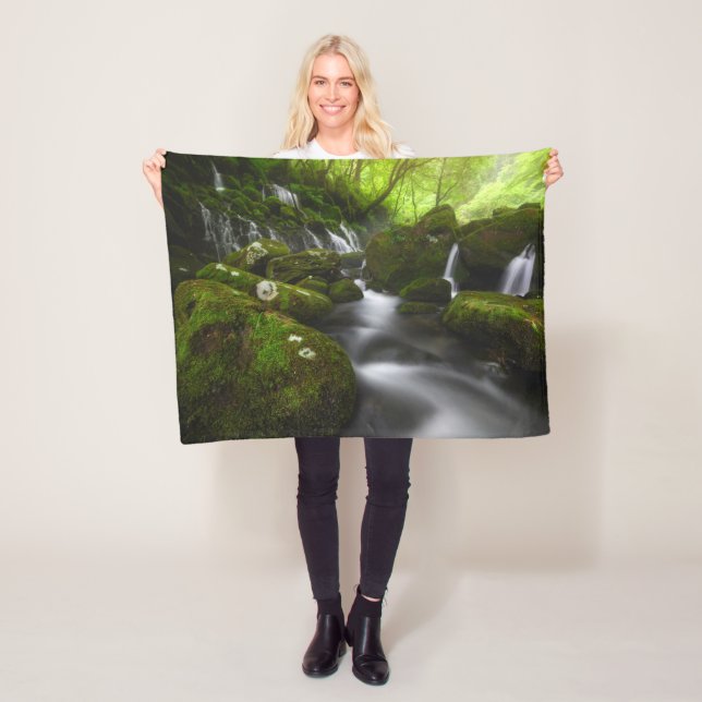 Waterfalls | Satoyama Kisakata Waterfalls Fleece Blanket (In Situ)