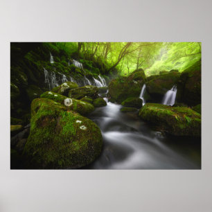 Waterfalls   Satoyama Kisakata Waterfalls Poster