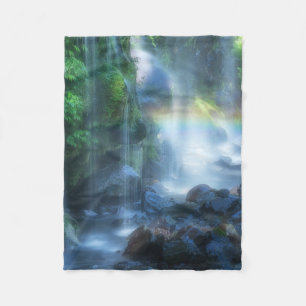 Waterfalls Shinmata Ravine, Japan Fleece Blanket