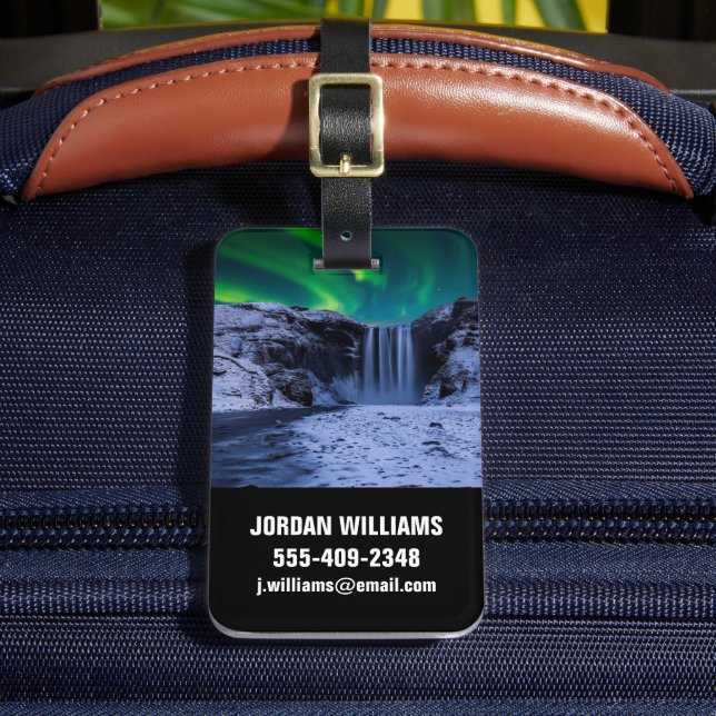 Waterfalls | Skógafoss Waterfall Luggage Tag (Front Insitu 2)
