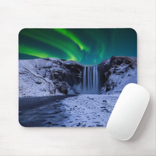 Waterfalls | Skógafoss Waterfall Mouse Pad (With Mouse)