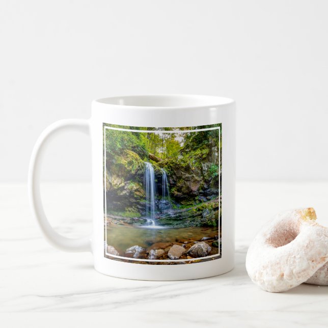 Waterfalls | Smokey Mountain National Park Coffee Mug (With Donut)