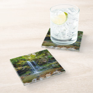Waterfalls Smokey Mountain National Park Glass Coaster