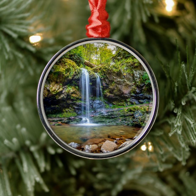 Waterfalls | Smokey Mountain National Park Metal Ornament (Tree)