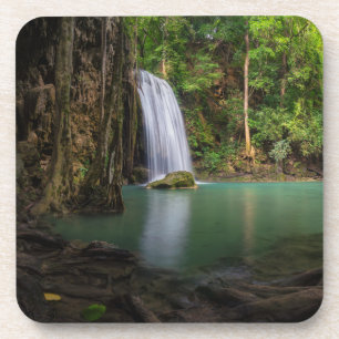 Waterfalls Spring Rainforest Waterfall Thailand Coaster