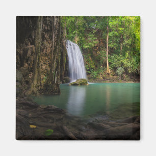 Waterfalls   Spring Rainforest Waterfall Thailand Magnet