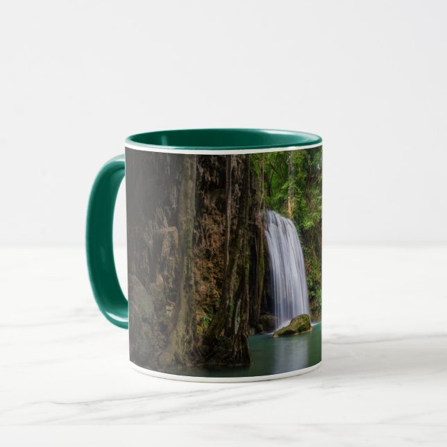 Waterfalls | Spring Rainforest Waterfall Thailand Mug (Front Left)