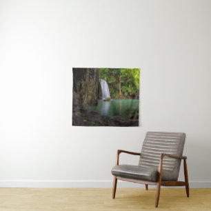 Waterfalls Spring Rainforest Waterfall Thailand Tapestry