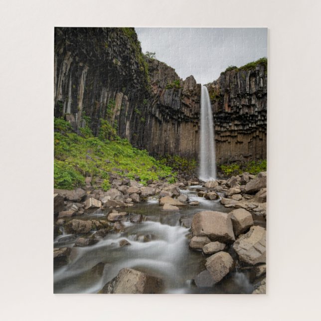 Waterfalls | Svartifoss Waterfall, South Iceland Jigsaw Puzzle (Vertical)