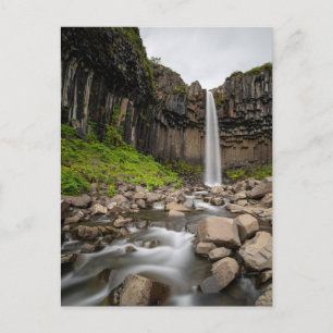 Waterfalls   Svartifoss Waterfall, South Iceland Postcard