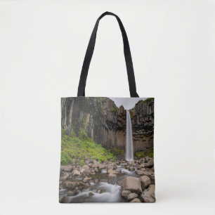 Waterfalls Svartifoss Waterfall, South Iceland Tote Bag