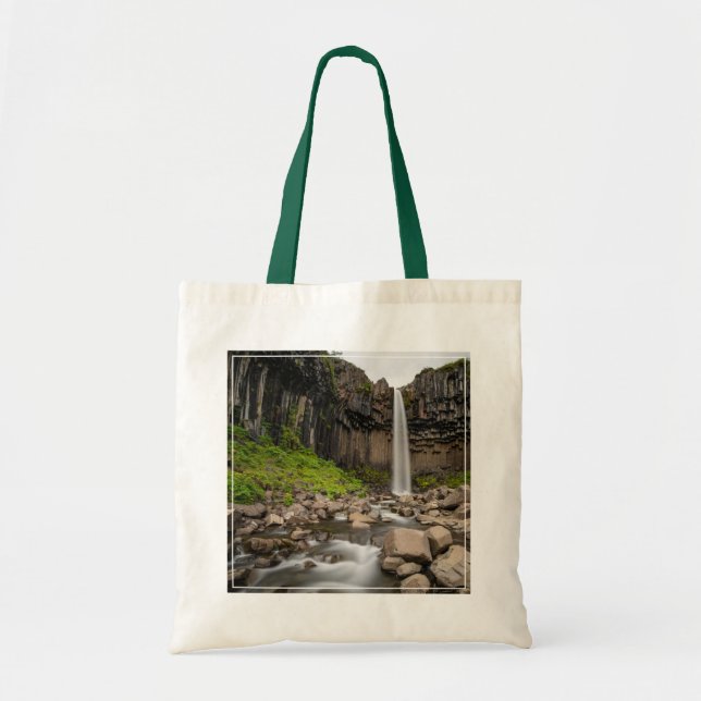 Waterfalls | Svartifoss Waterfall, South Iceland Tote Bag (Front)