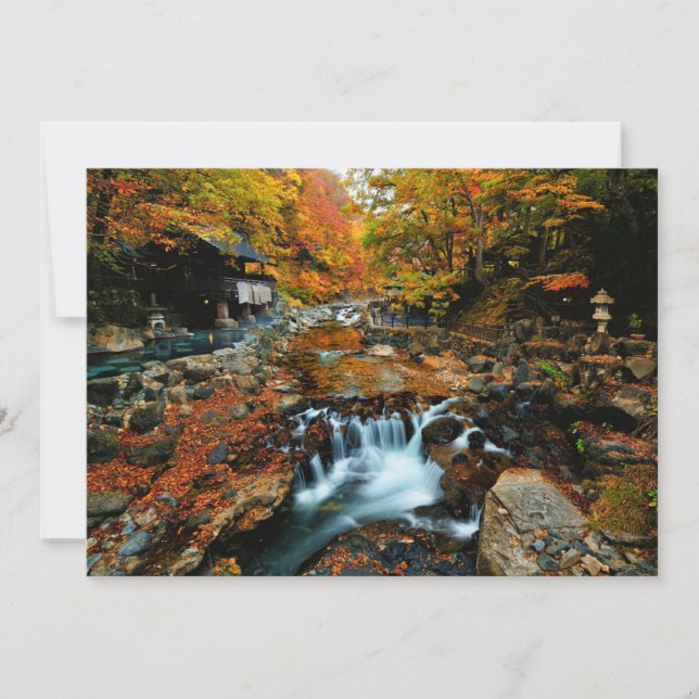 Waterfalls | Takaragawa Onsen Osenkaku, Japan Thank You Card (Front)