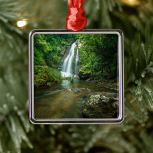 Waterfalls Tamnung Waterfall, Phuket Thailand Metal Ornament