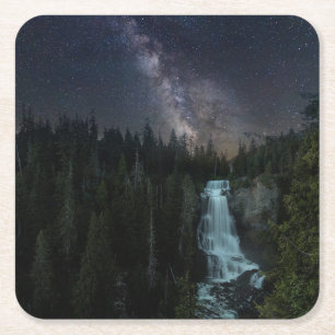 Waterfalls Whistler Olympic Park Square Paper Coaster