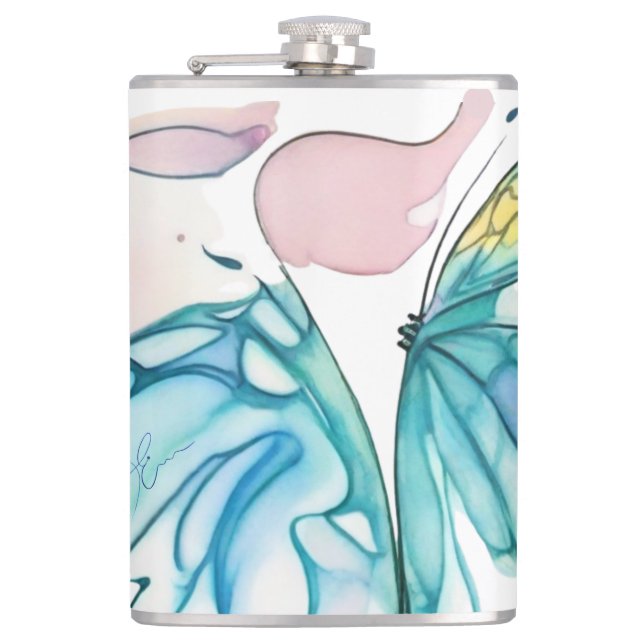 Waterfly 2 hip flask (Front)