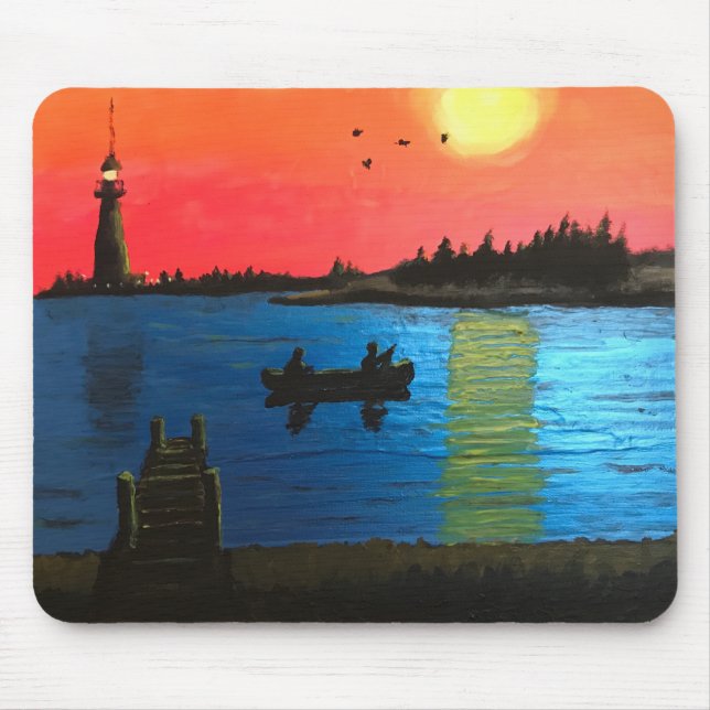 Waterfont Sunset Mouse Pad (Front)