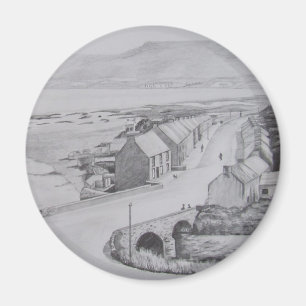 Waterfoot, County Antrim pencil drawing by Joanne Magnet