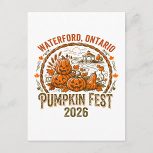 Waterford Ontario Pumpkin Fest Year 2026 Postcard