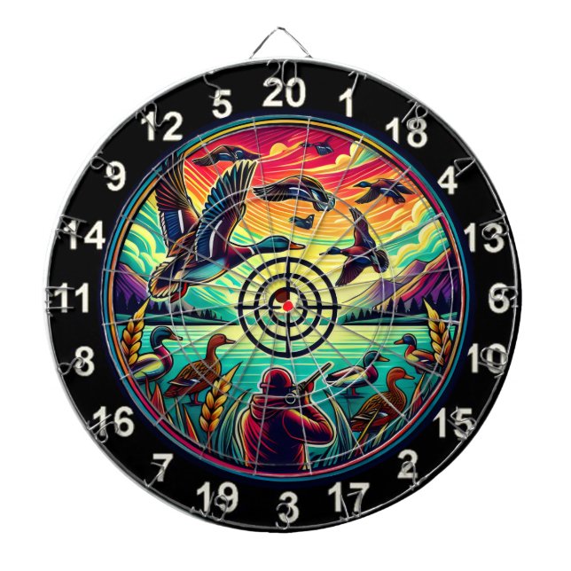 Waterfowl Flight Target Design Dartboard (Front)