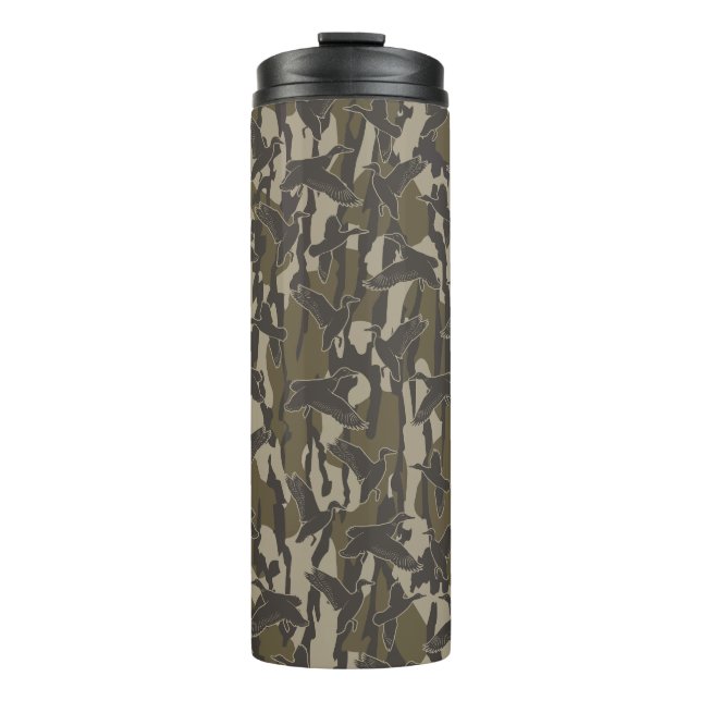 Waterfowl Hunting Camo Duck Hunters  Thermal Tumbler (Front)