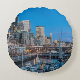 Waterfront and Downtown Round Cushion
