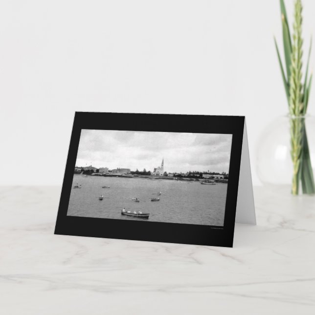 Waterfront at Dar-es-Salaam, Tanganyika 1902 Card (Front)