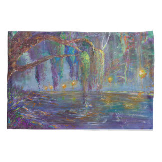waterfront at night by natalie Shumylo @ MSHOPEART Pillowcase