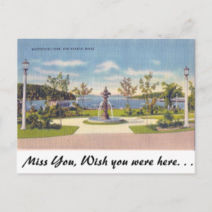 Waterfront, Bar Harbour, Maine Postcard