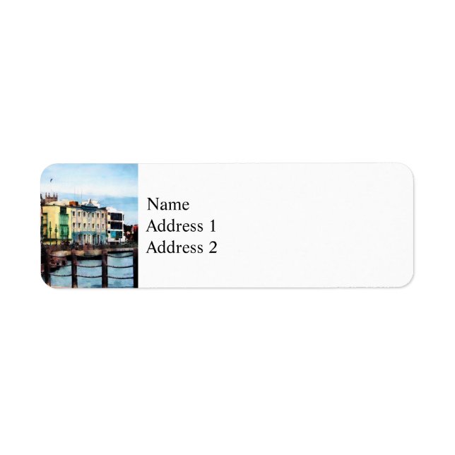 Waterfront Bridgetown Barbados Return Address Label (Front)