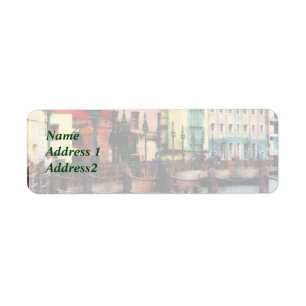 Waterfront Bridgetown Barbados Save the Date Return Address Label